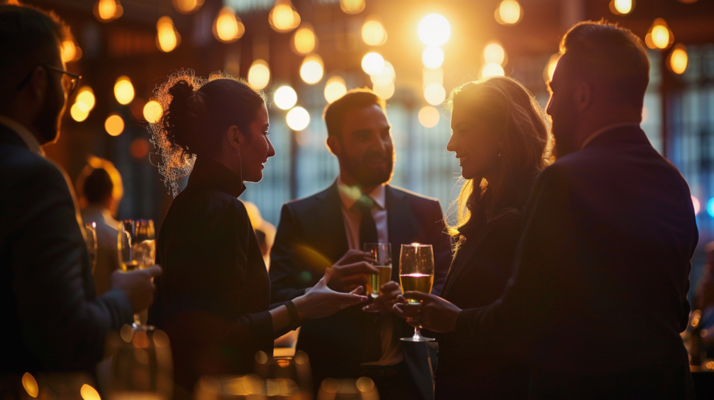evento corporativo com networking profissional
